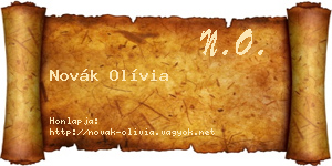 Novák Olívia névjegykártya
